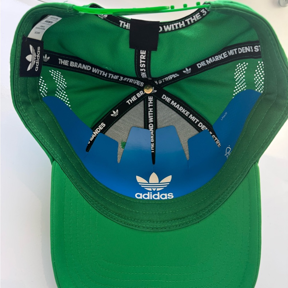 Adidas Bright Green Cap with White Emblem - Picture 2 of 3